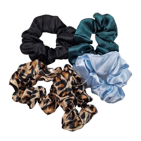 Hair Scrunchies Various Color's 3\" Lot of 5 - Picture 2 of 2